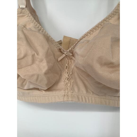 Bali Women's 36D Soft Taupe Double Support Cotton Blend Wireless Bra G11-9 - Picture 4 of 9